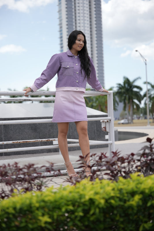 The Cielo Bomber Jacket (Lilac)