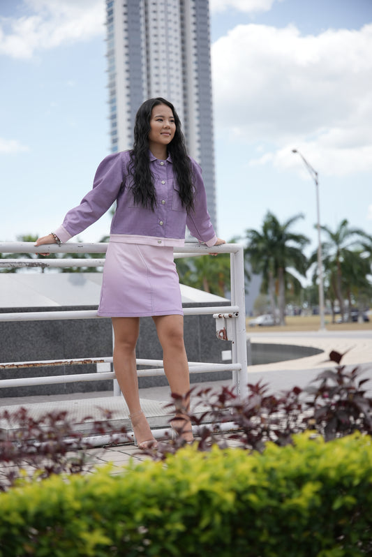 The Cielo Bomber Jacket (Lilac)